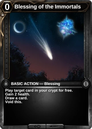 Blessing of the Immortals: the rebuilt card