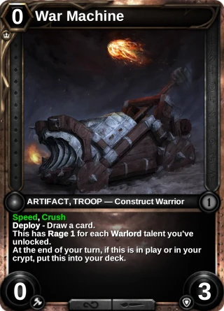 War Machine: the rebuilt card