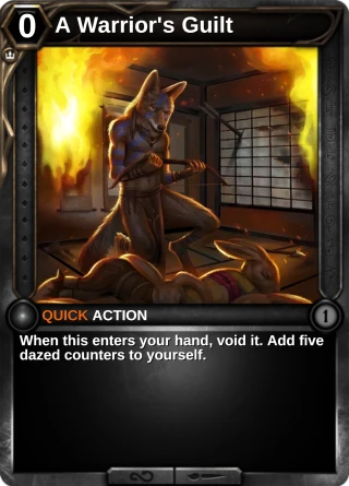 A Warrior's Guilt: the rebuilt card