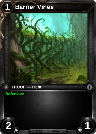 Barrier Vines: the rebuilt card
