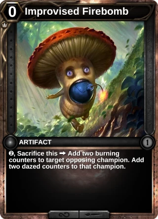 Improvised Firebomb: the rebuilt card