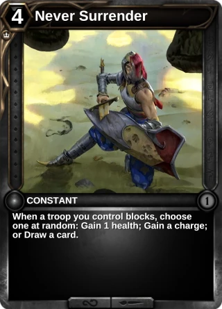 Never Surrender: the rebuilt card