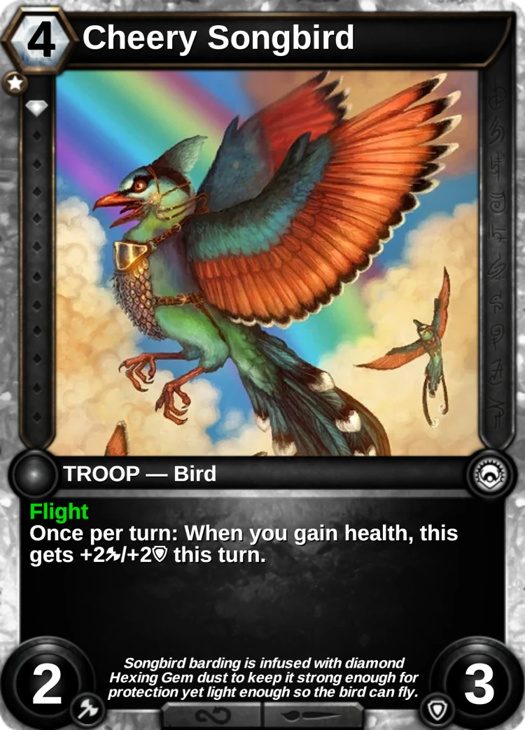 Cheery Songbird: the card