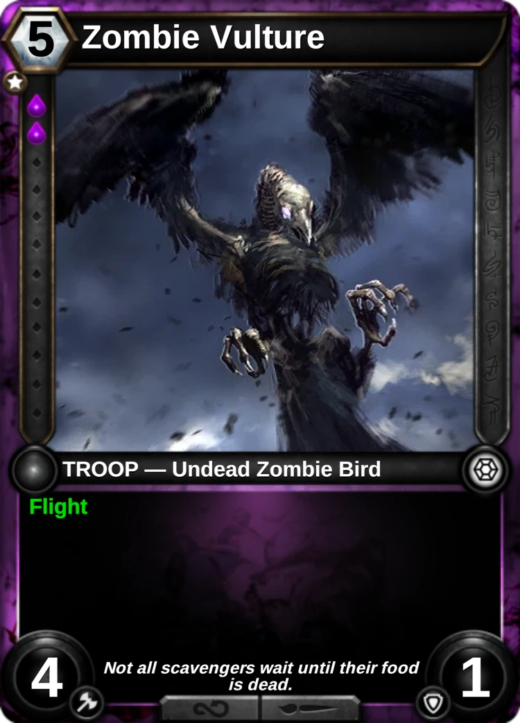 Zombie Vulture: the card