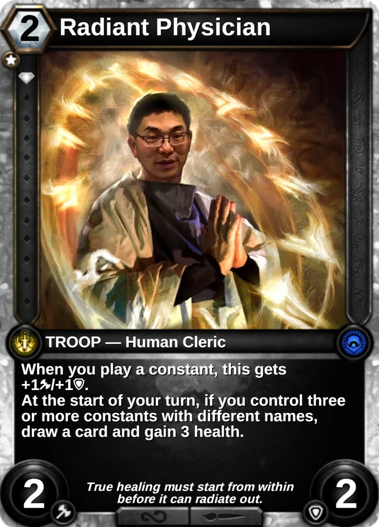 Radiant Physician: the card