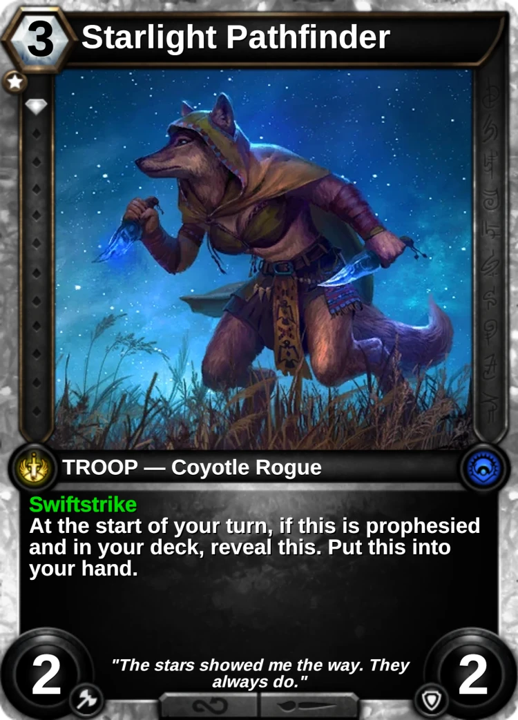 Starlight Pathfinder: the card