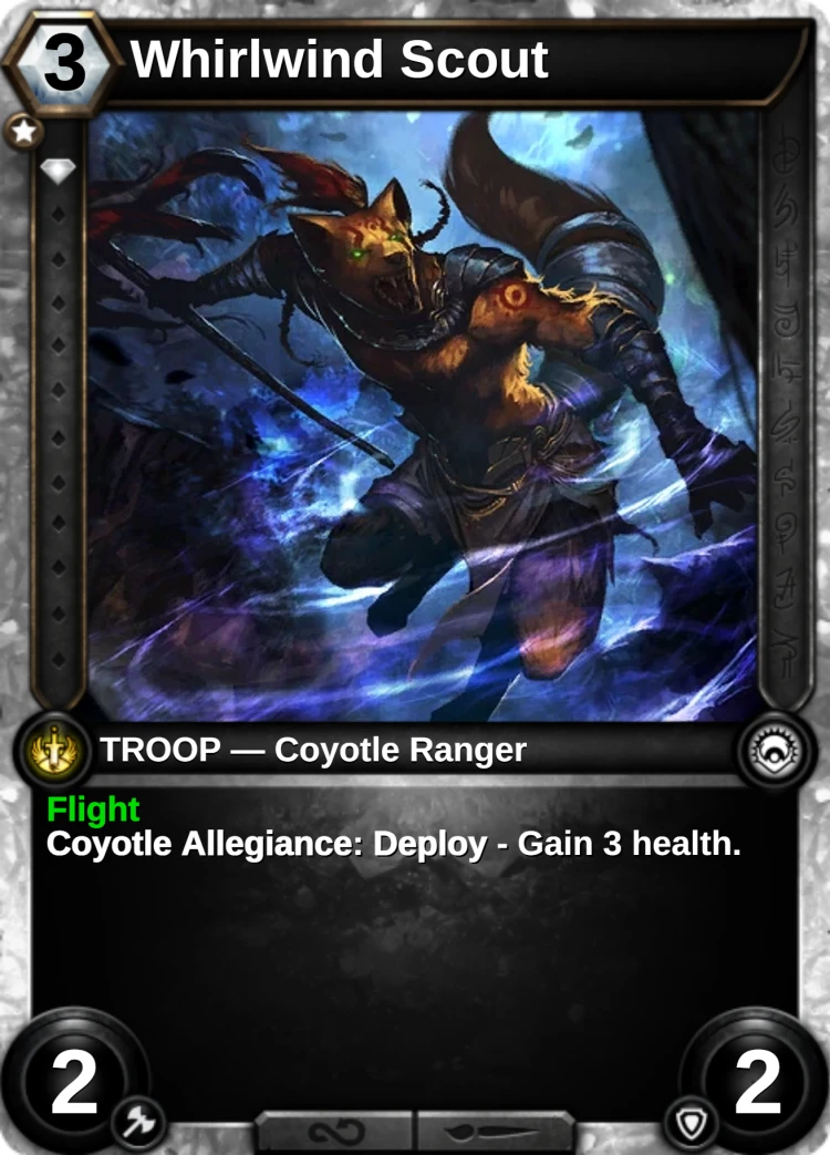 Whirlwind Scout: the card
