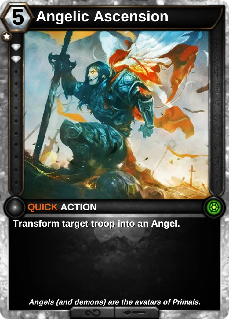 Angelic Ascension: the card