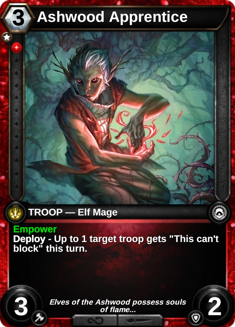 Ashwood Apprentice: the card