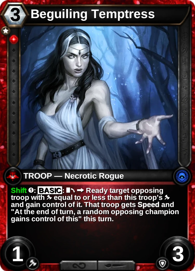 Beguiling Temptress: the card