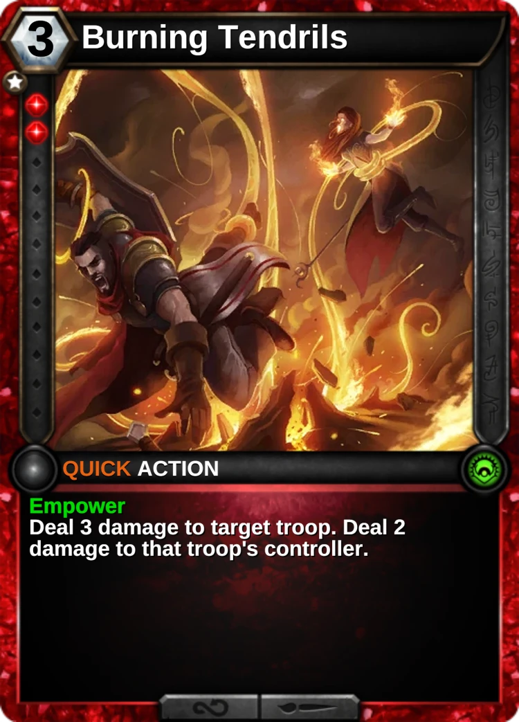 Burning Tendrils: the card