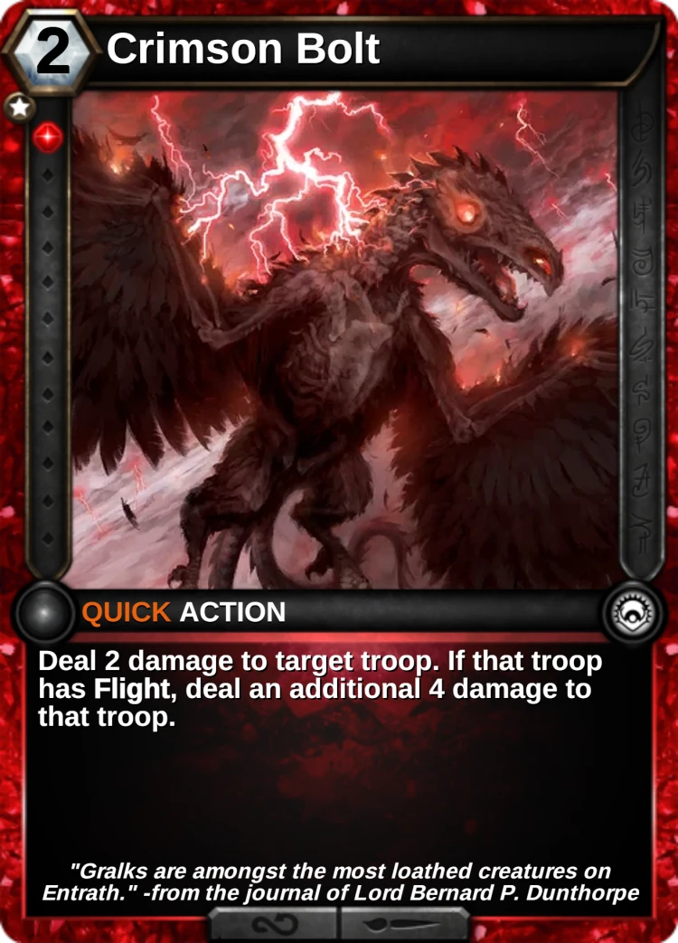 Crimson Bolt: the card