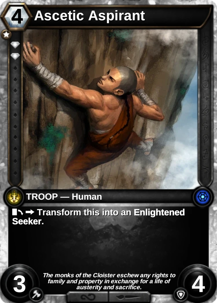 Ascetic Aspirant: the card