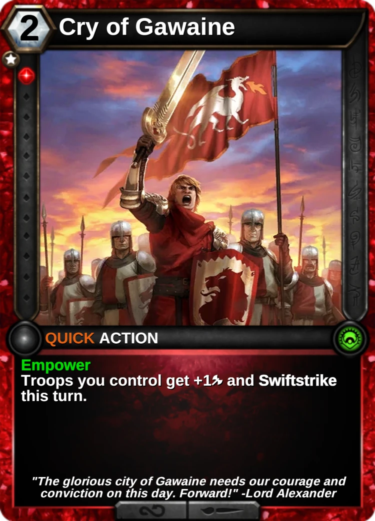 Cry of Gawaine: the card