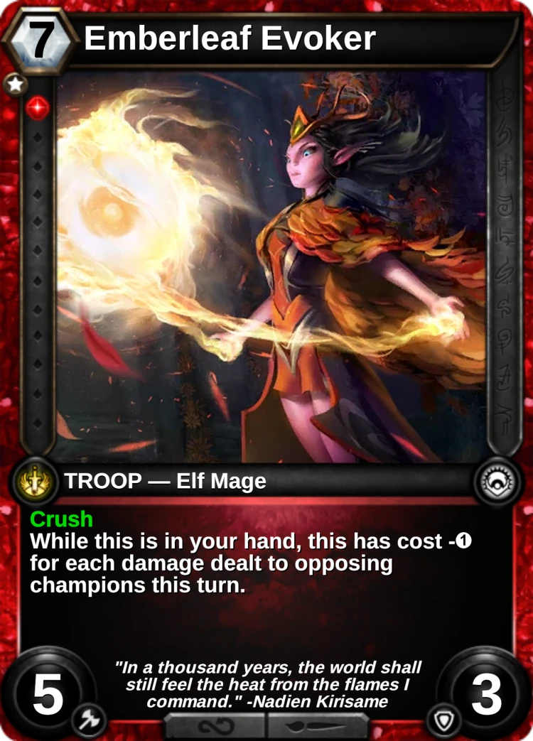 Emberleaf Evoker: the card