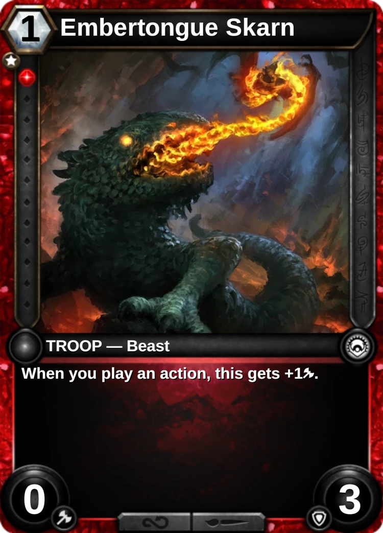 Embertongue Skarn: the card