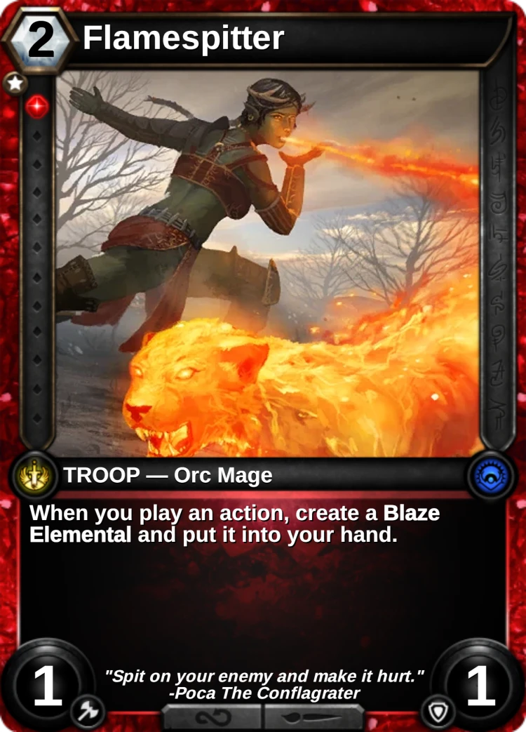 Flamespitter: the card