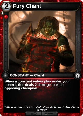 Fury Chant: the card this item changes