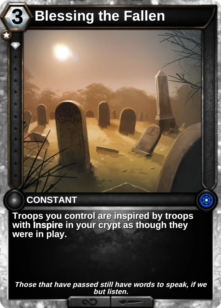 Blessing the Fallen: the card