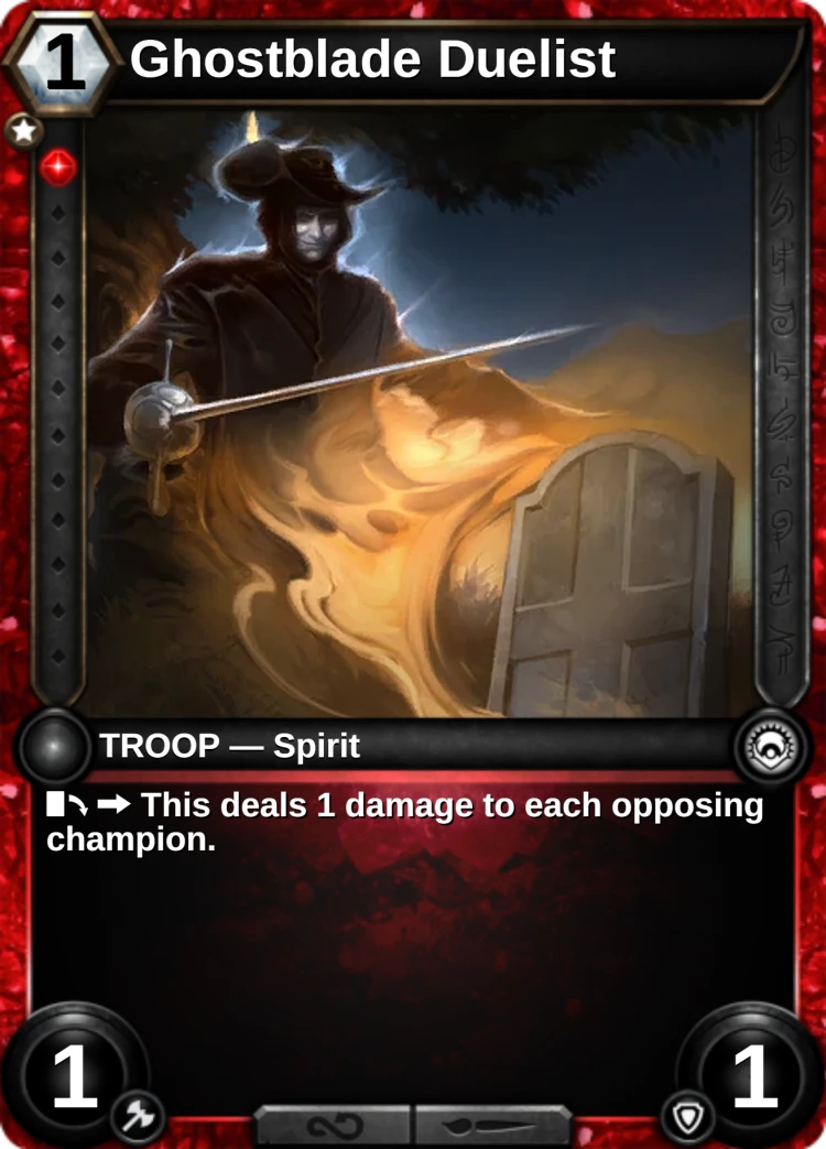 Ghostblade Duelist: the card