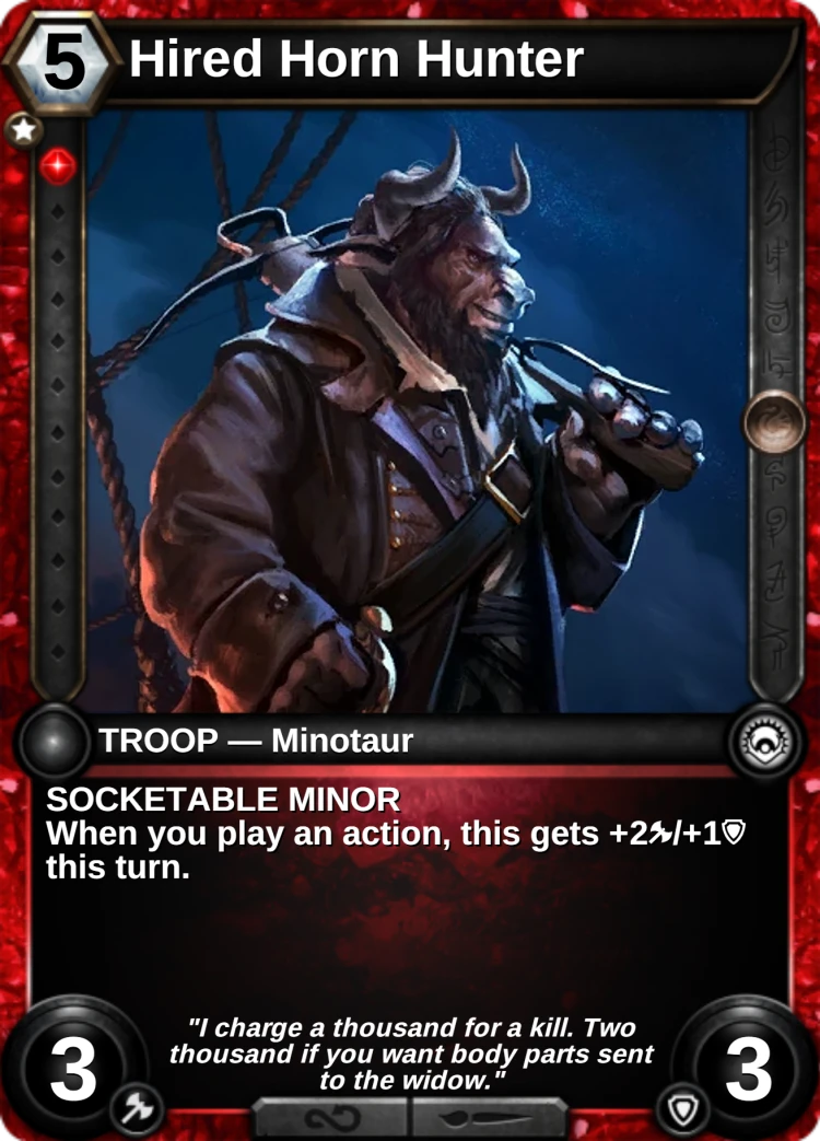 Hired Horn Hunter: the card