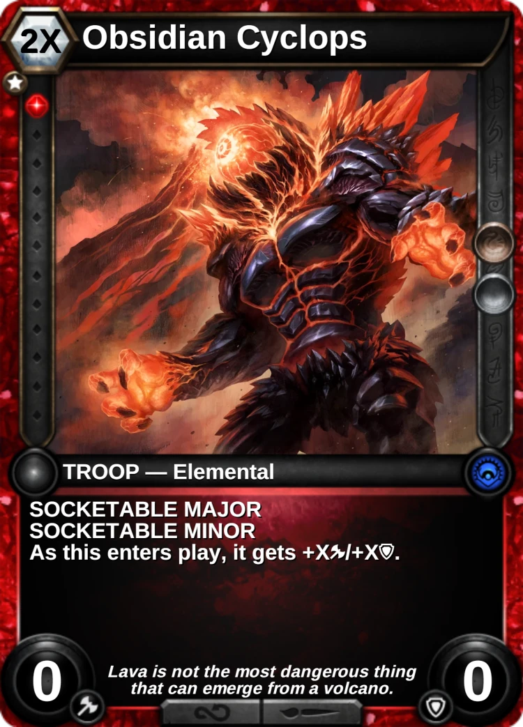 Obsidian Cyclops: the card