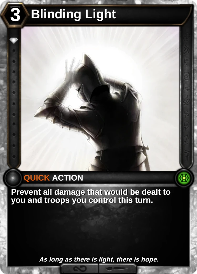 Blinding Light: the card