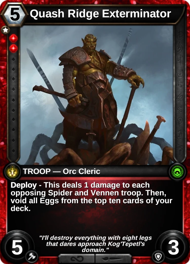 Quash Ridge Exterminator: the card