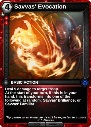 Savvas' Evocation: the card this item changes