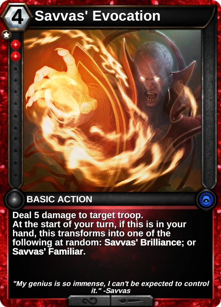 Savvas' Evocation: the card