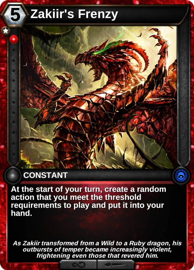 Zakiir's Frenzy: the card