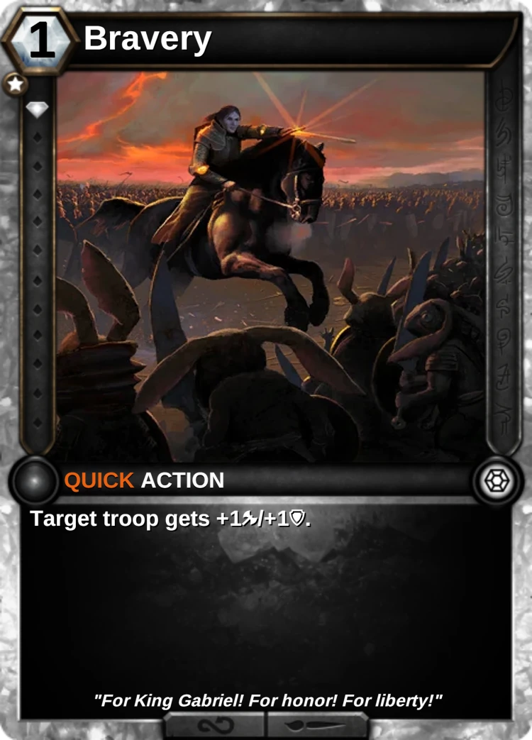 Bravery: the card