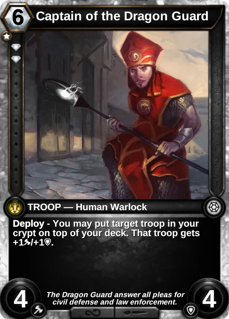 Captain of the Dragon Guard: the card