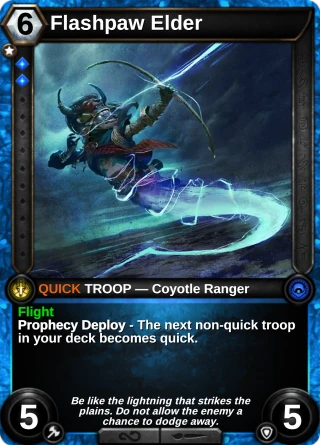 Flashpaw Elder: the card this item changes