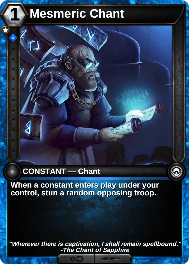 Mesmeric Chant: the card