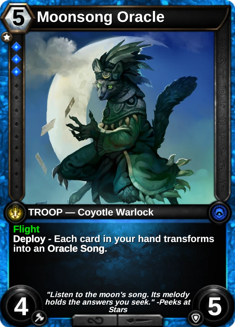 Moonsong Oracle: the card