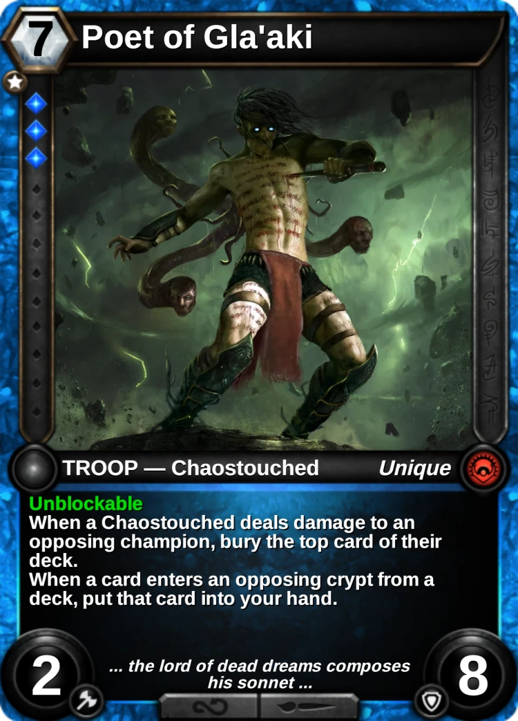 Poet of Gla'aki: the card
