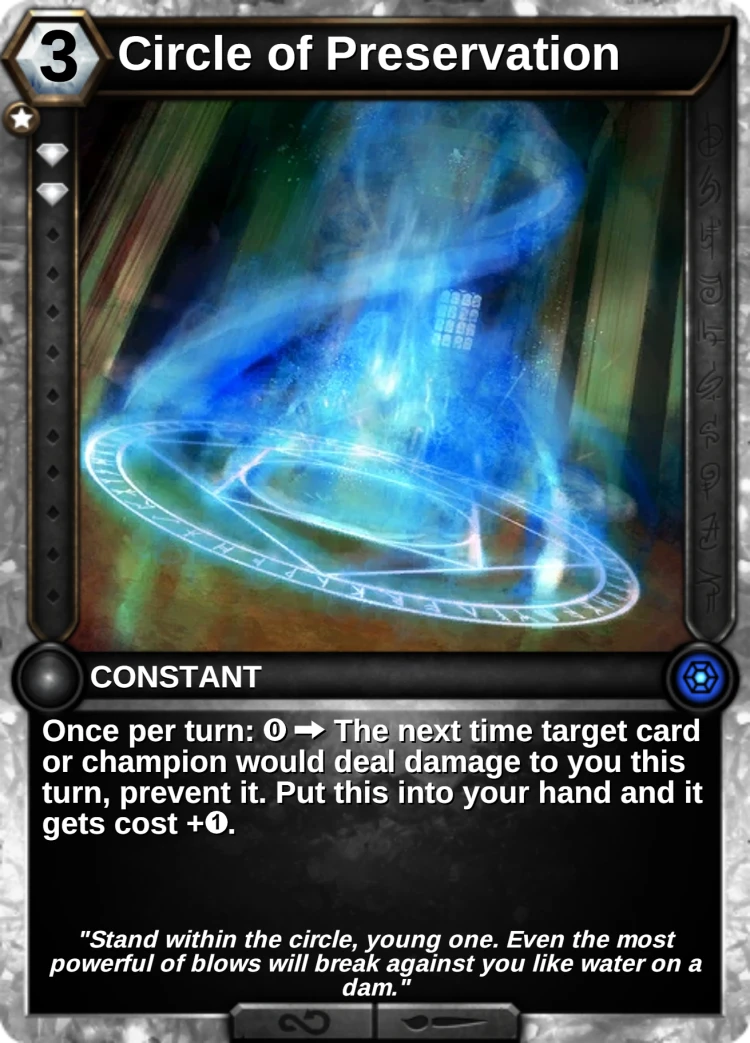 Circle of Preservation: the card