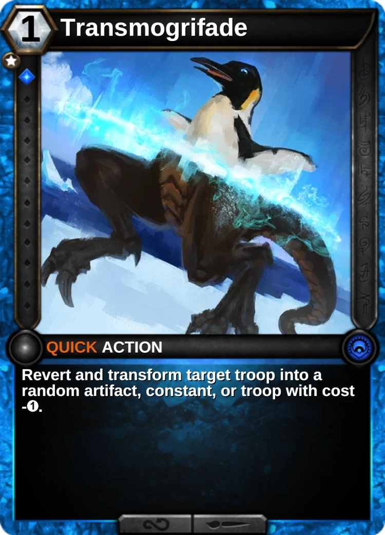 Transmogrifade: the card