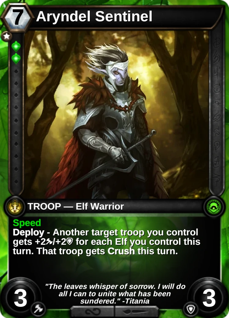 Aryndel Sentinel: the card