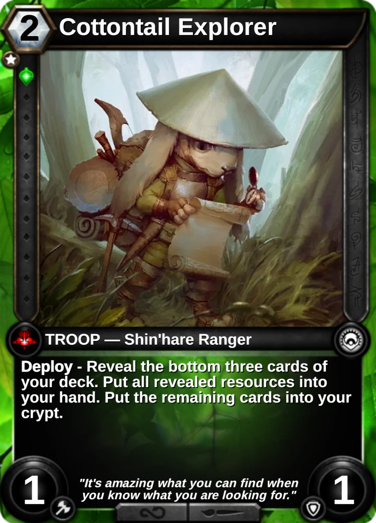 Cottontail Explorer: the card