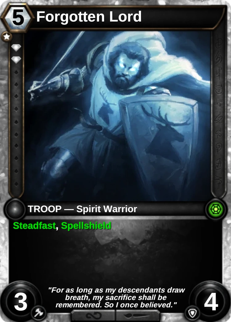 Forgotten Lord: the card