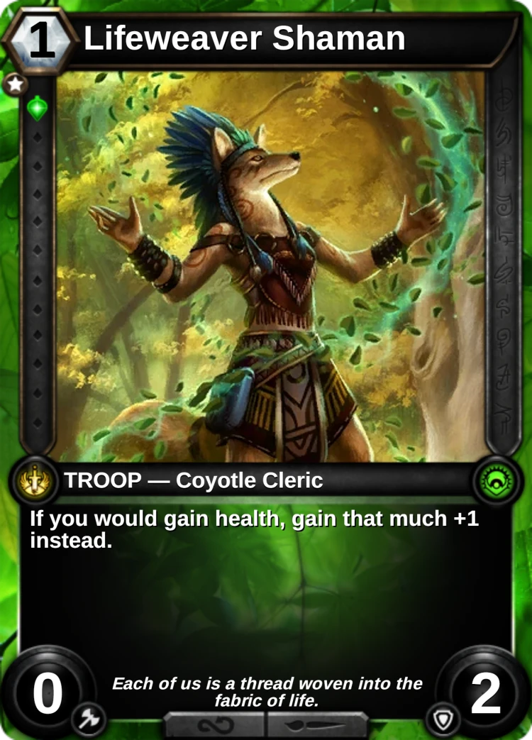 Lifeweaver Shaman: the card