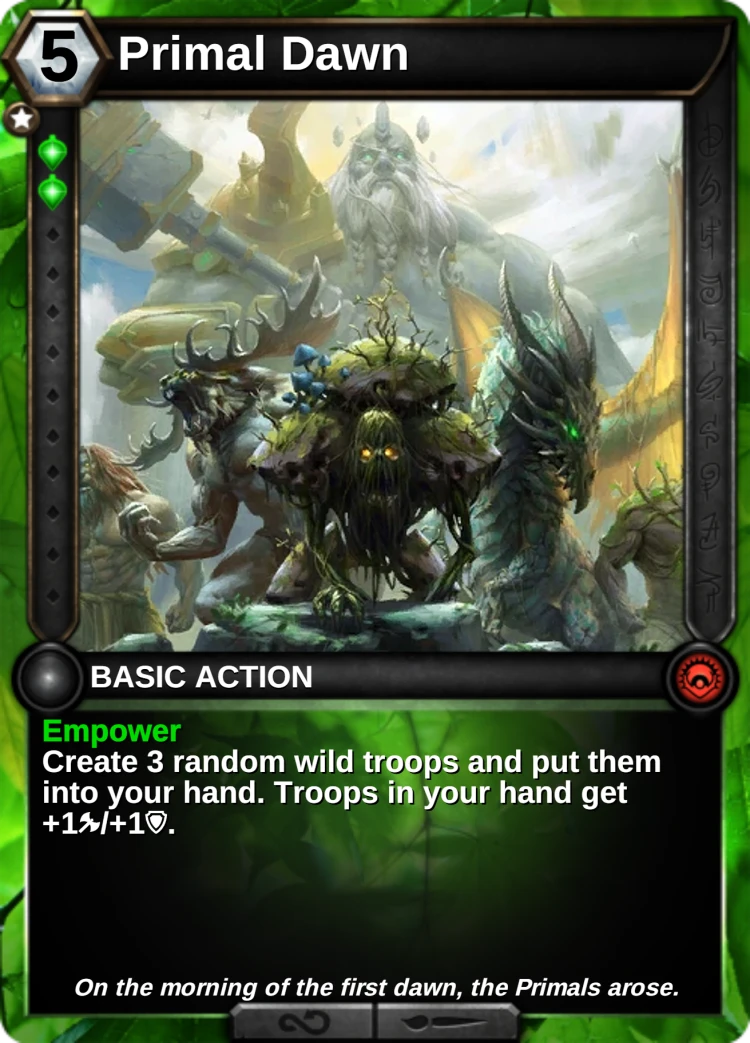 Primal Dawn: the card