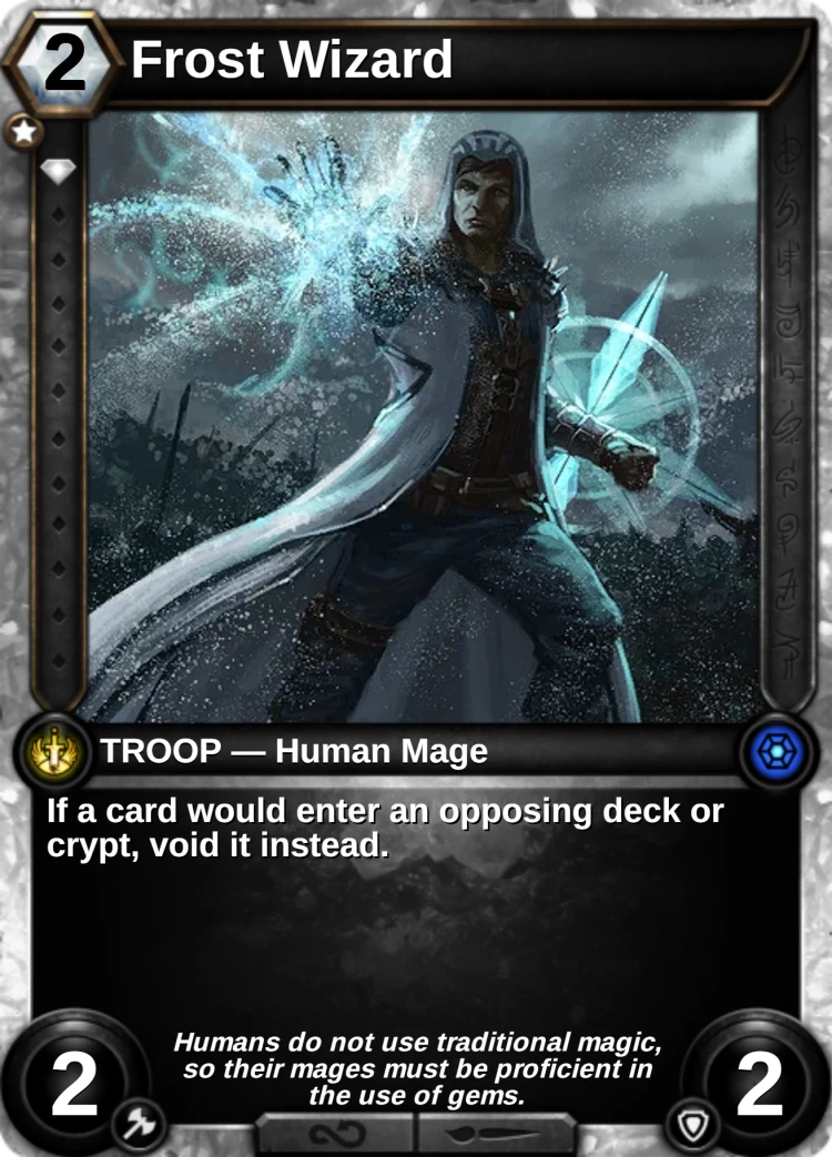 Frost Wizard: the card