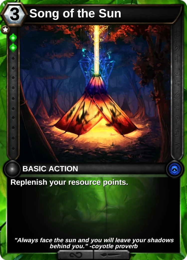 Song of the Sun: the card