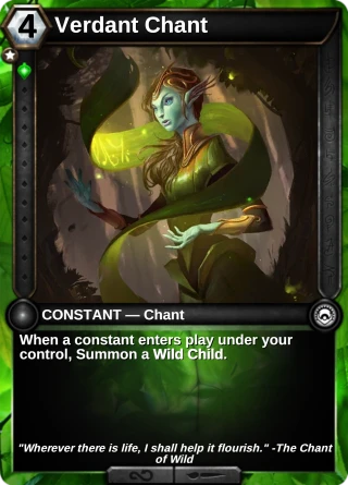 Verdant Chant: the card this item changes