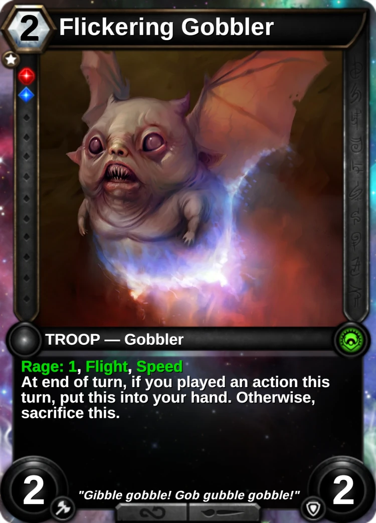 Flickering Gobbler: the card