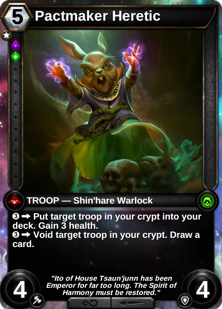 Pactmaker Heretic: the card