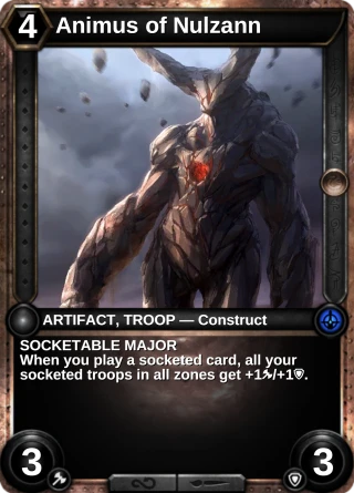 Animus of Nulzann: the card this item changes